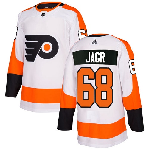 Herren Philadelphia Flyers Eishockey Trikot Jaromir Jagr #68 Authentic Weiß Auswärts